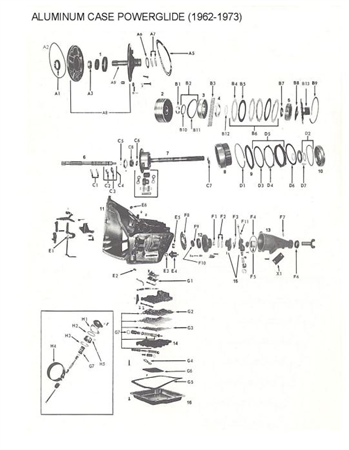 Sprängskiss Powerglide