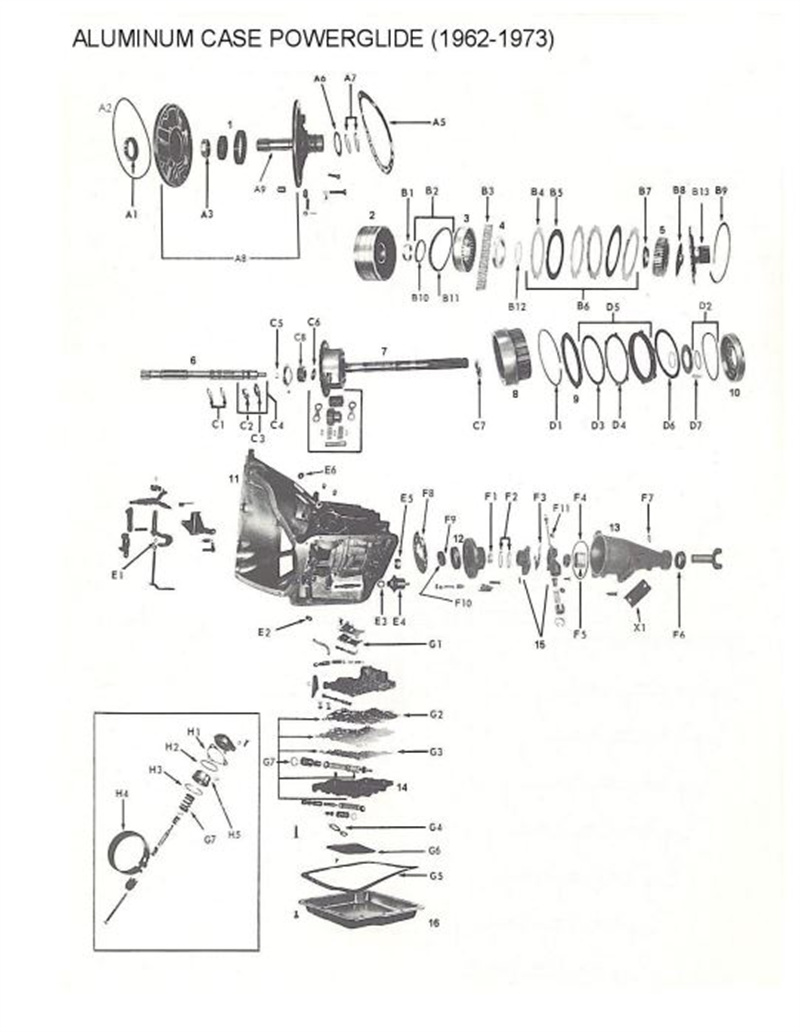 Sprängskiss Powerglide